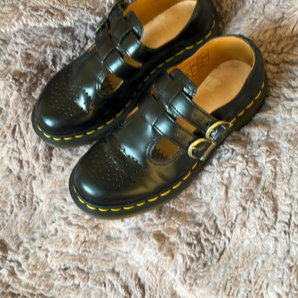 Dr. Martens Black Leather Mary Jane’s with Buckles